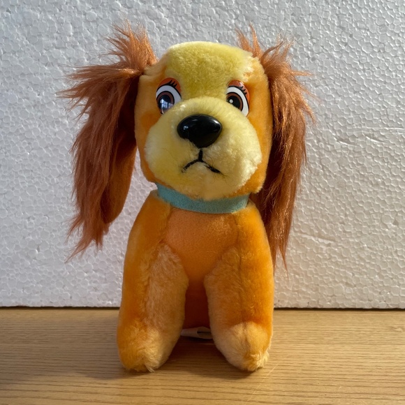Vtg Disney Lady & the Tramp Lady Plush Stuffed Animal Cocker Spaniel 1985 Korea - Picture 1 of 9